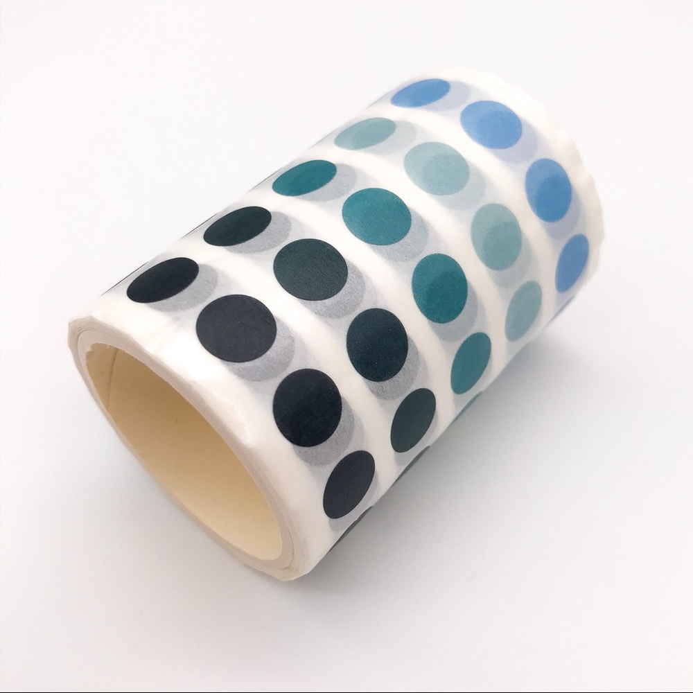 Blue Ombré Transparent Dot Washi Roll